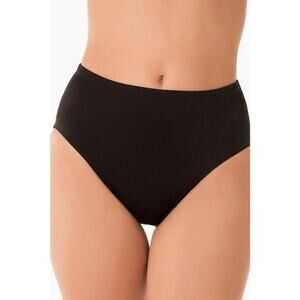 Miraclesuit Black Basic Pant Swim Bottom Coverage Tummy Control High Waisted 16